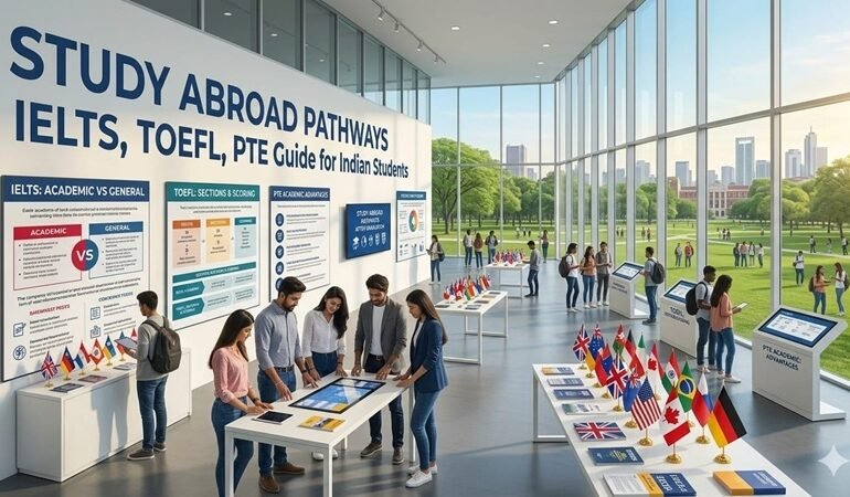 Complete IELTS, TOEFL & PTE Guide for Study Abroad 2026
