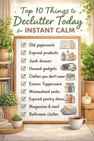 Feeling Overwhelmed? Declutter These 10 Things Today for Instant Peace