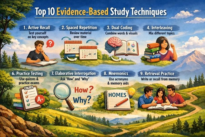 10 Proven Study Techniques Backed by Science (With Examples)